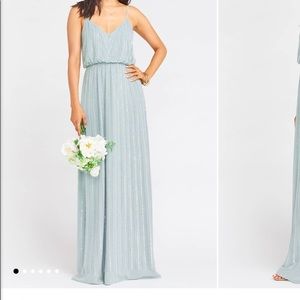 Show Me Your Mumu Silver Sage Victoria Maxi Dress. Size Large.